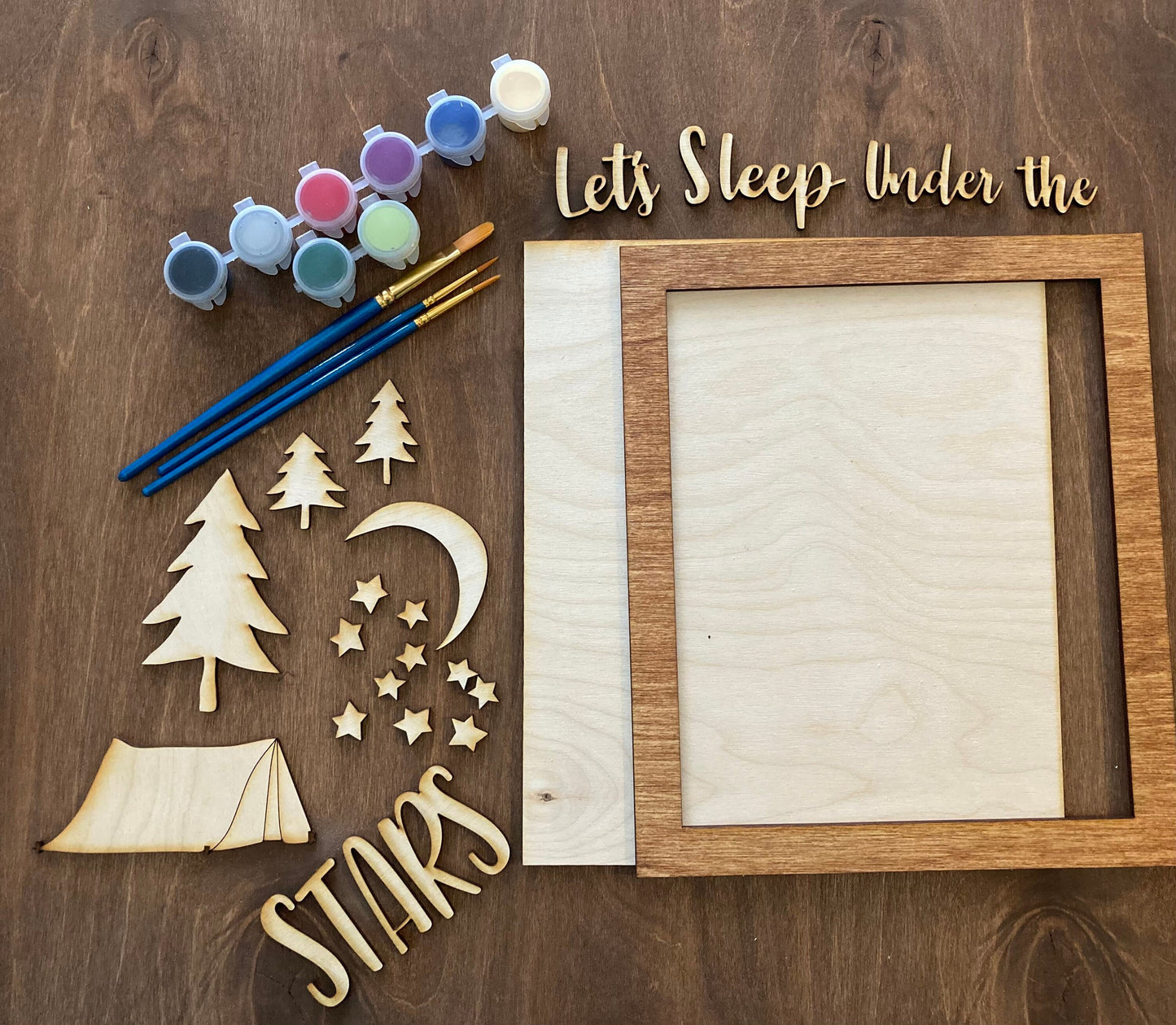 Let's Sleep Under The Stars DIY Painting Kit, DIY Paint at Home Kit, Gift for Her, Craft Kit for Adults, Craft for Teens, Gift for Him