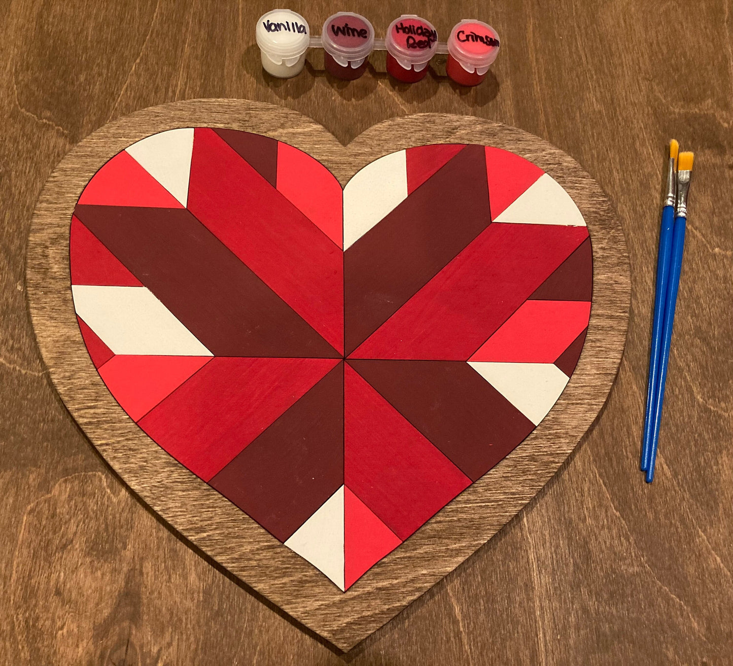 DIY Valentine’s Day Barn Quilt Painting Kit, Date Night Craft, Paint at Home, Gift for Her, Crafts for Adults, Valentine Craft, Gift for Him