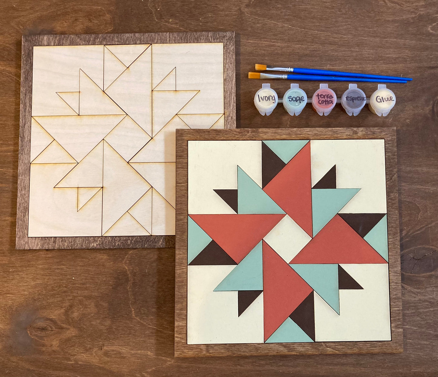 DIY Barn Quilt Painting Kit, DIY Mosaic Craft, Barn Quilt Kit, Paint at Home, Gift for Her, Crafts for Adults, DIY for Teens, Gift for Him