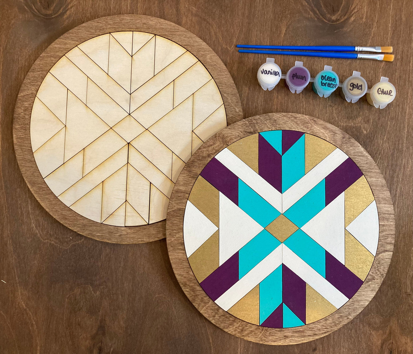 DIY Mosaic Painting Kit, DIY Mosaic Craft, Barn Quilt Kit, Paint at Home, Gift for Her, Crafts for Adults, DIY for Teens, Gift for Him